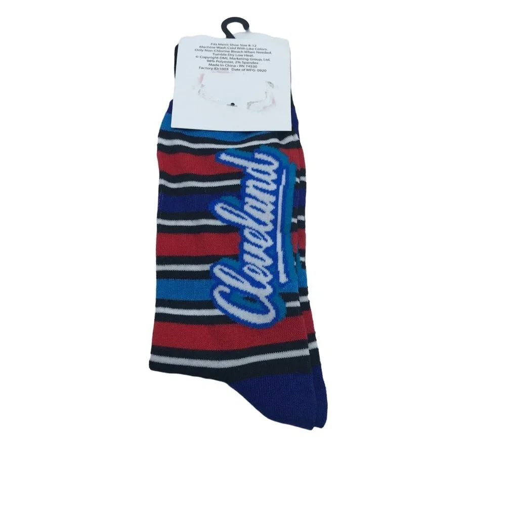 Cleveland‎ Guardians Men Socks NWT Sz 8-12 Rep Your Region Polyester Blend